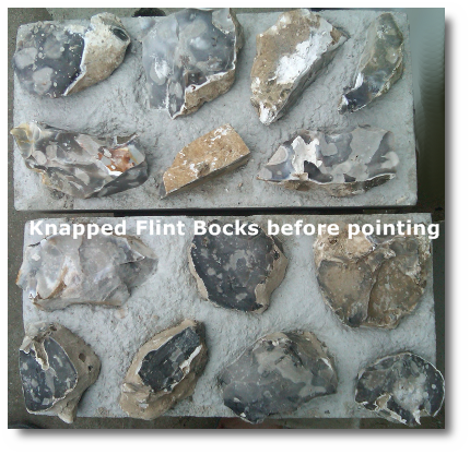 Knapped Flint Blocks